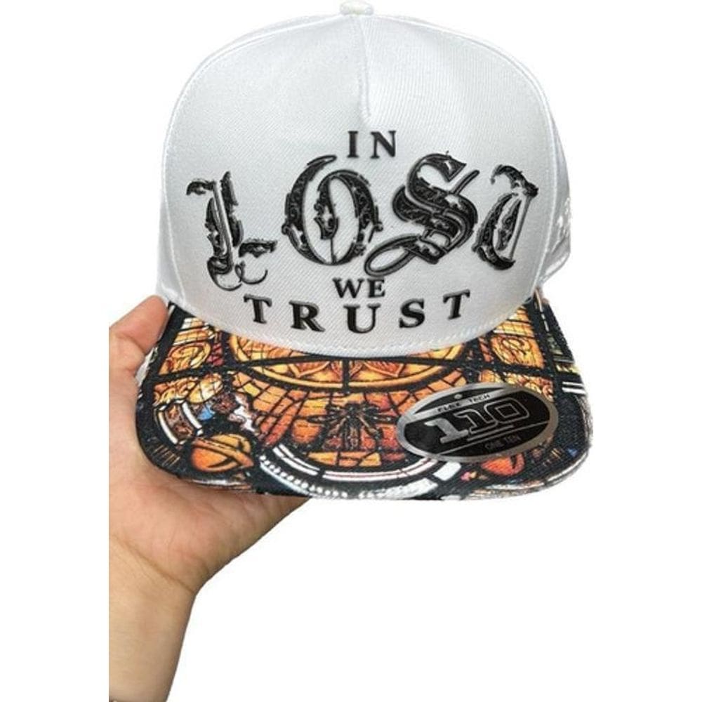 Boné Lost Monalisa Branco California Aba Reta Fitão