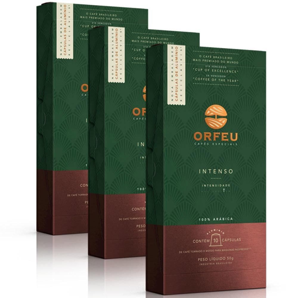 30 Cápsulas De Café Nespresso Orfeu Intenso - Intensidade 8