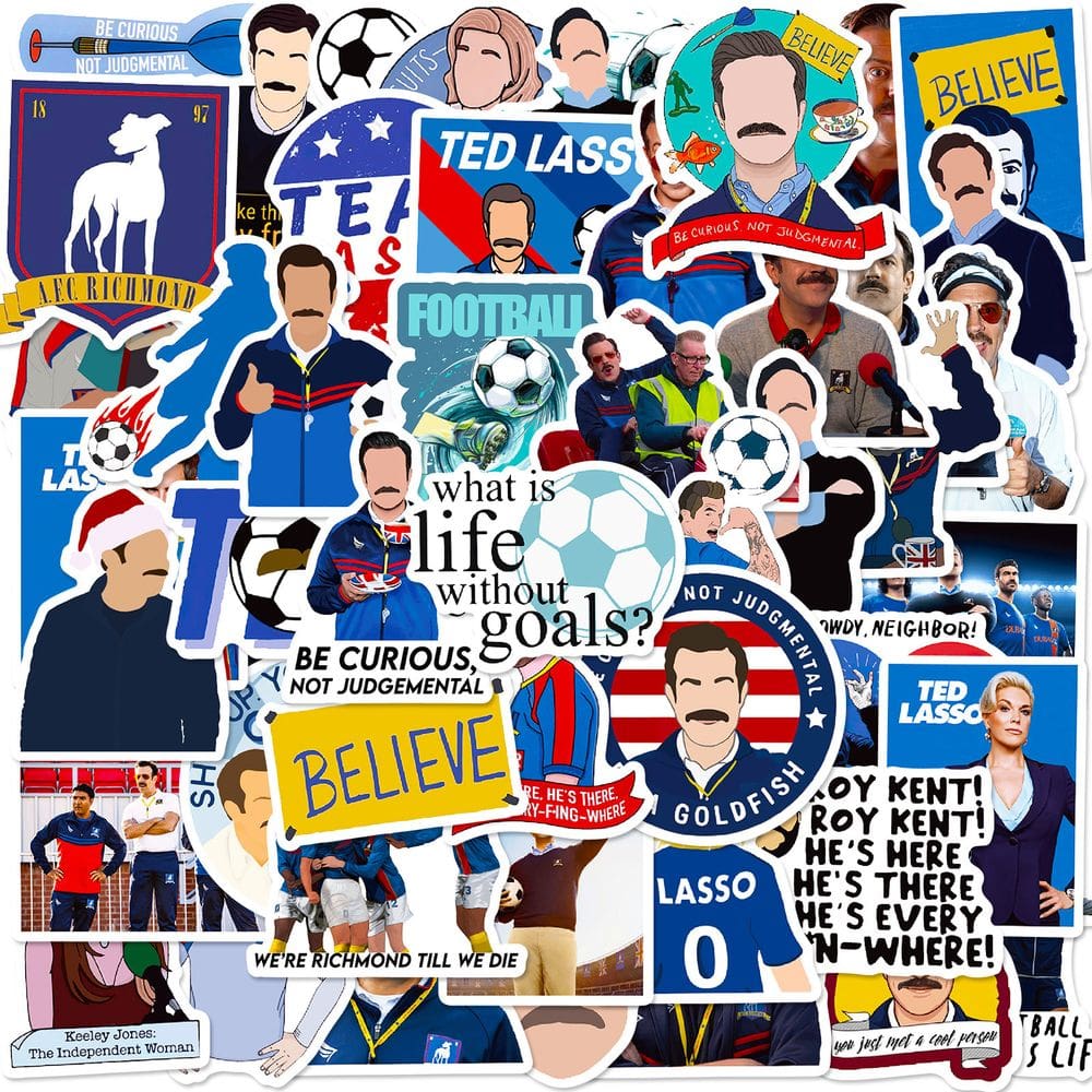 Adesivos, 50 unidades/lote, bolas de futebol, copos europeus, vinil impermeável