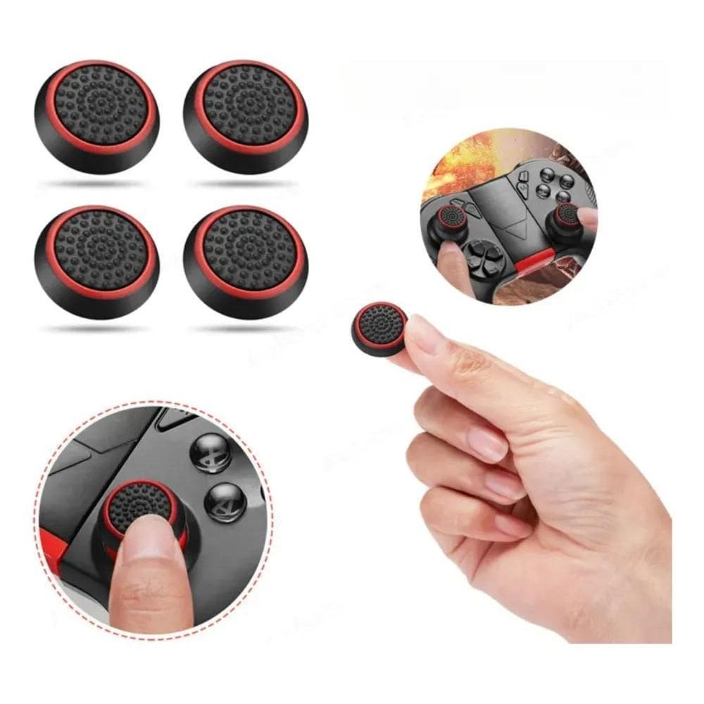 2X Kit 4 Grip Protetor Analógico Controle Ps3 Ps4 Ps5 Xbox O