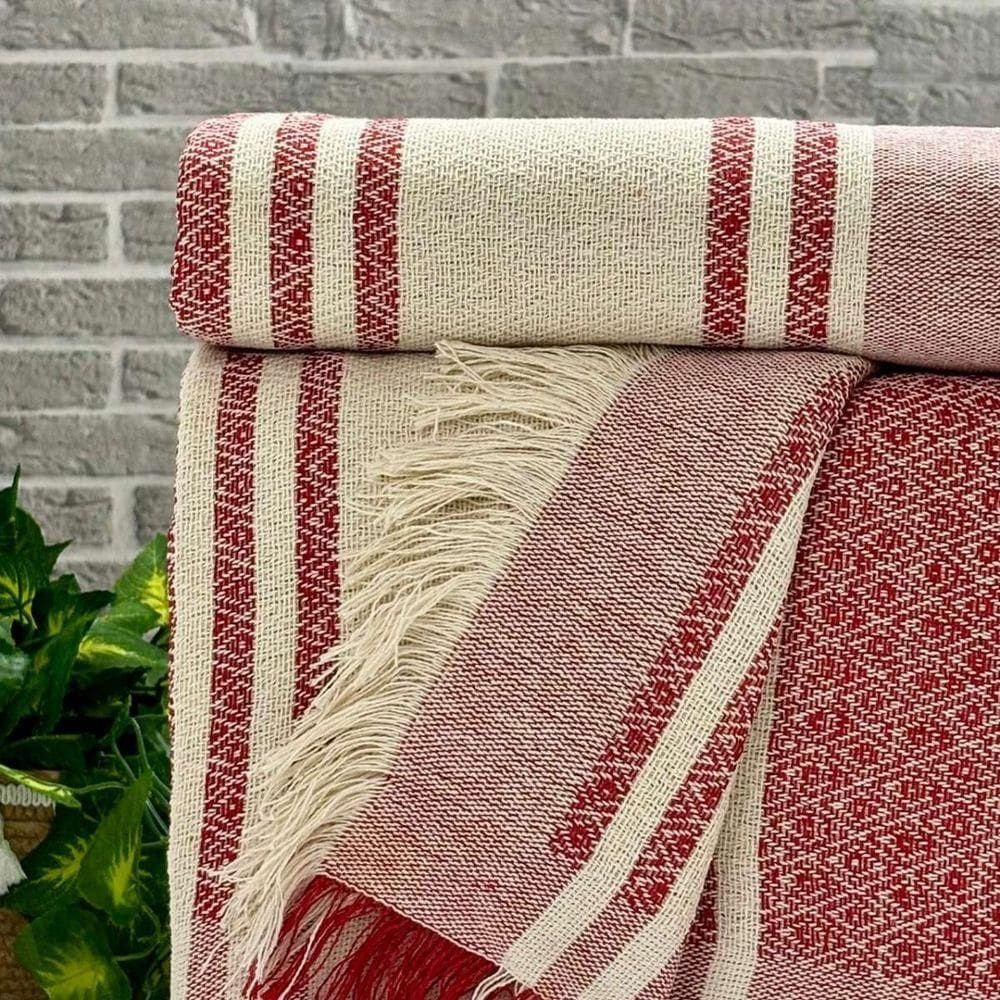 Manta Para Sofá Roma 140cm X 170cm Vermelho