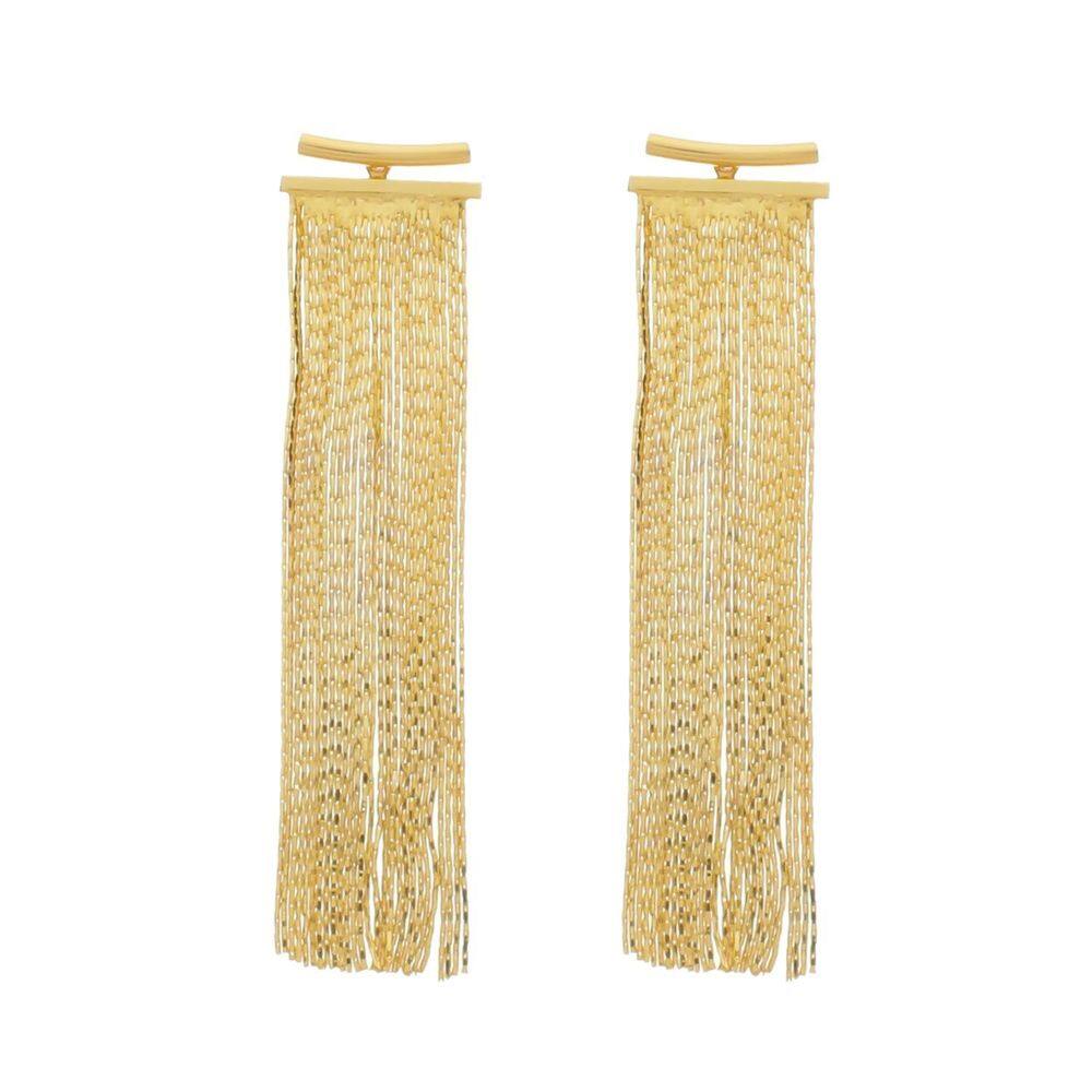 Brinco Dourado De Franja