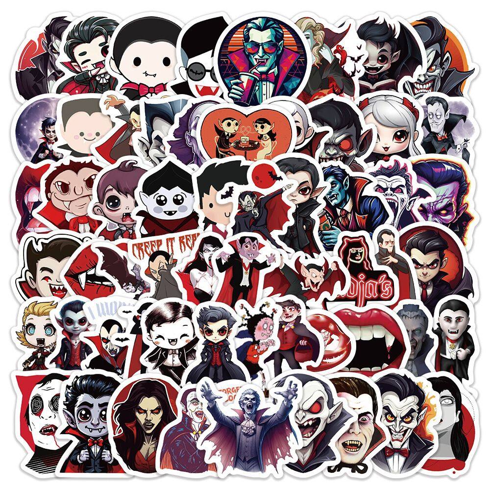 Adesivos de vinil impermeável Vampires, 60 unidades/lote, anime, 5-7 cm