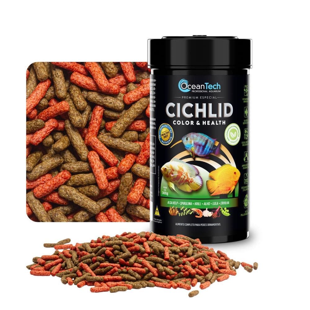 Ração Ocean Tech Cichlid Color E Health 75G