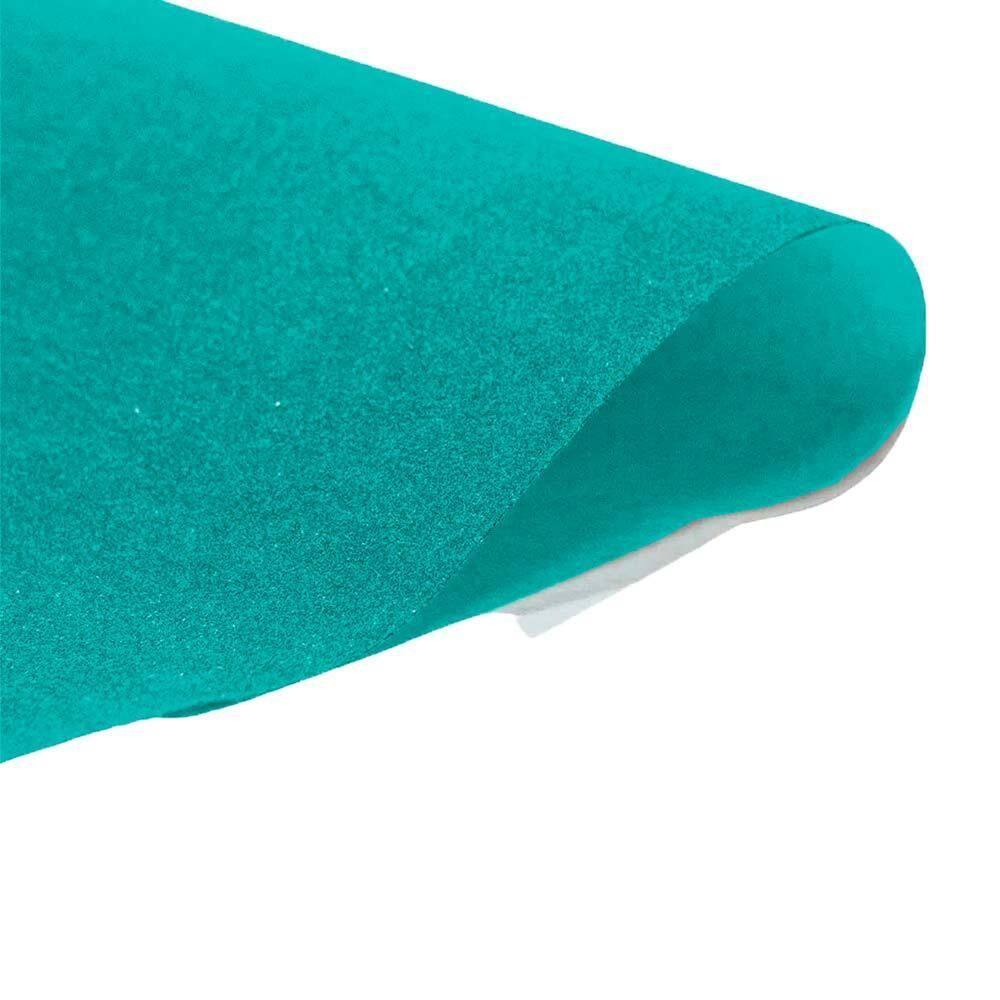 Kit 20 Folhas De Papel Camurça Azul Claro 40Cm X 60Cm