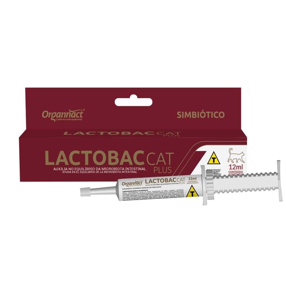 Suplemento Vitam Lactobac Cat Plus 12Ml Gatos - Organnact