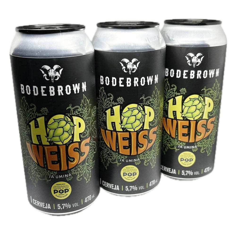 3 Cervejas Hop Weiss Trigo Cryo Pop Tropical Bodebrown 470Ml