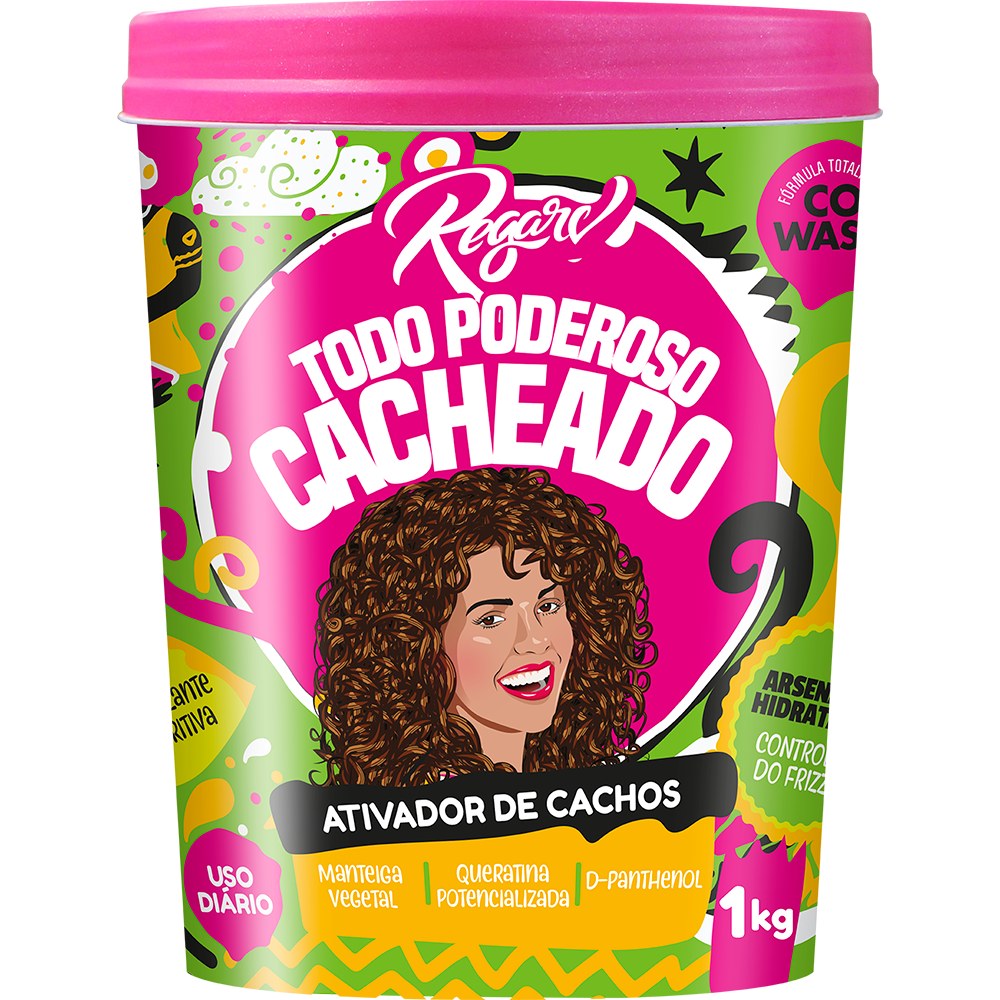 Corpo Dourado Ativador de Cachos Regarv Todo Poderoso Cacheado Co Wash 1KG