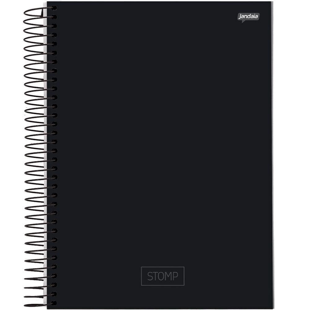 Caderno Espiral Universitário Capa Dura 10 Matérias 200 Folhas Stomp Jandaia Preto