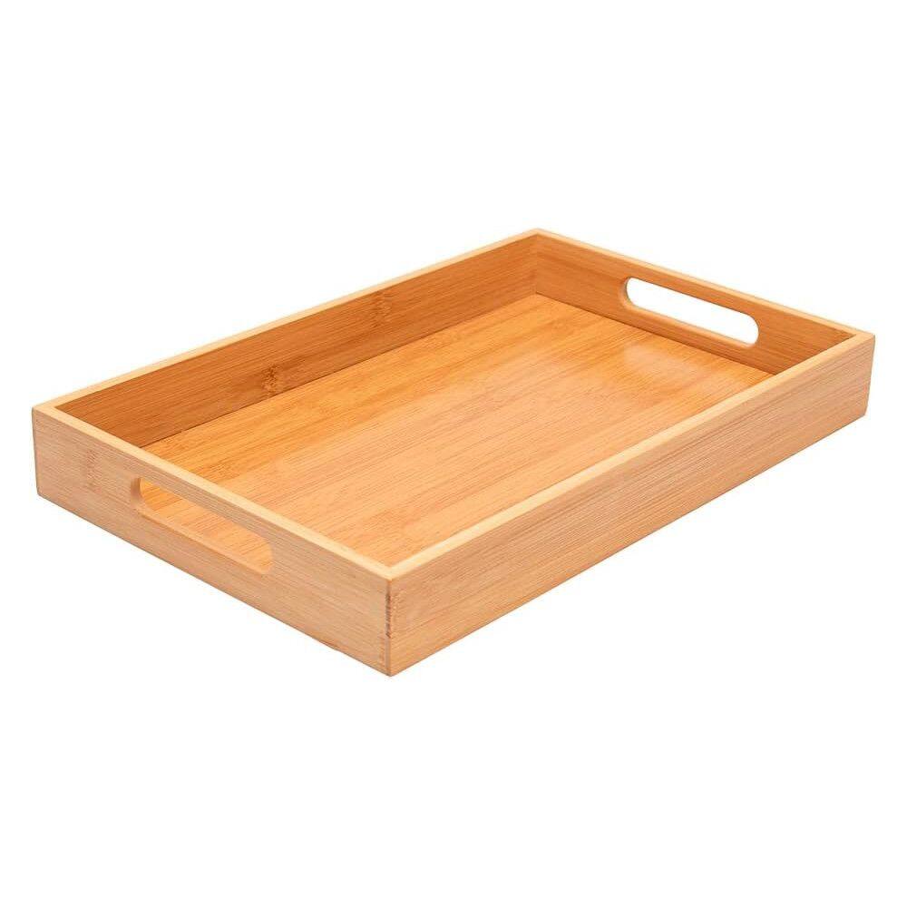 Bandeja Retangular de Bambu com Alças Ecokitchen - 40cm - Mimo Style