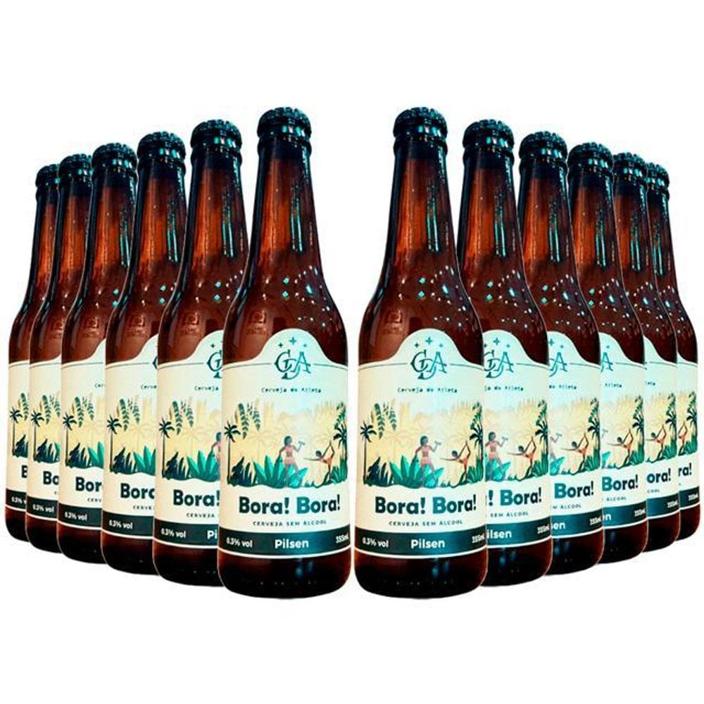 Cerveja Sem Álcool Pilsen Atleta Bora Bora - 335 Ml -12 Un