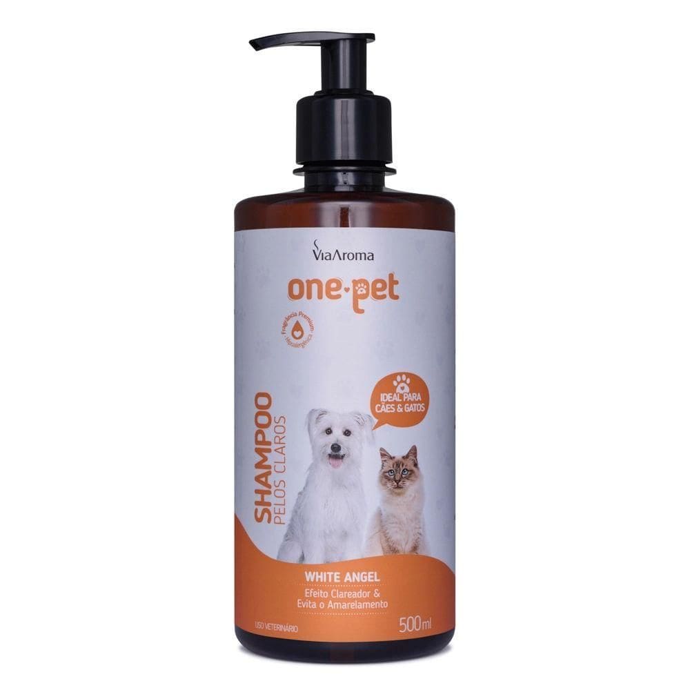 Shampoo One Pet Pelos Claros 500Ml Via Aroma