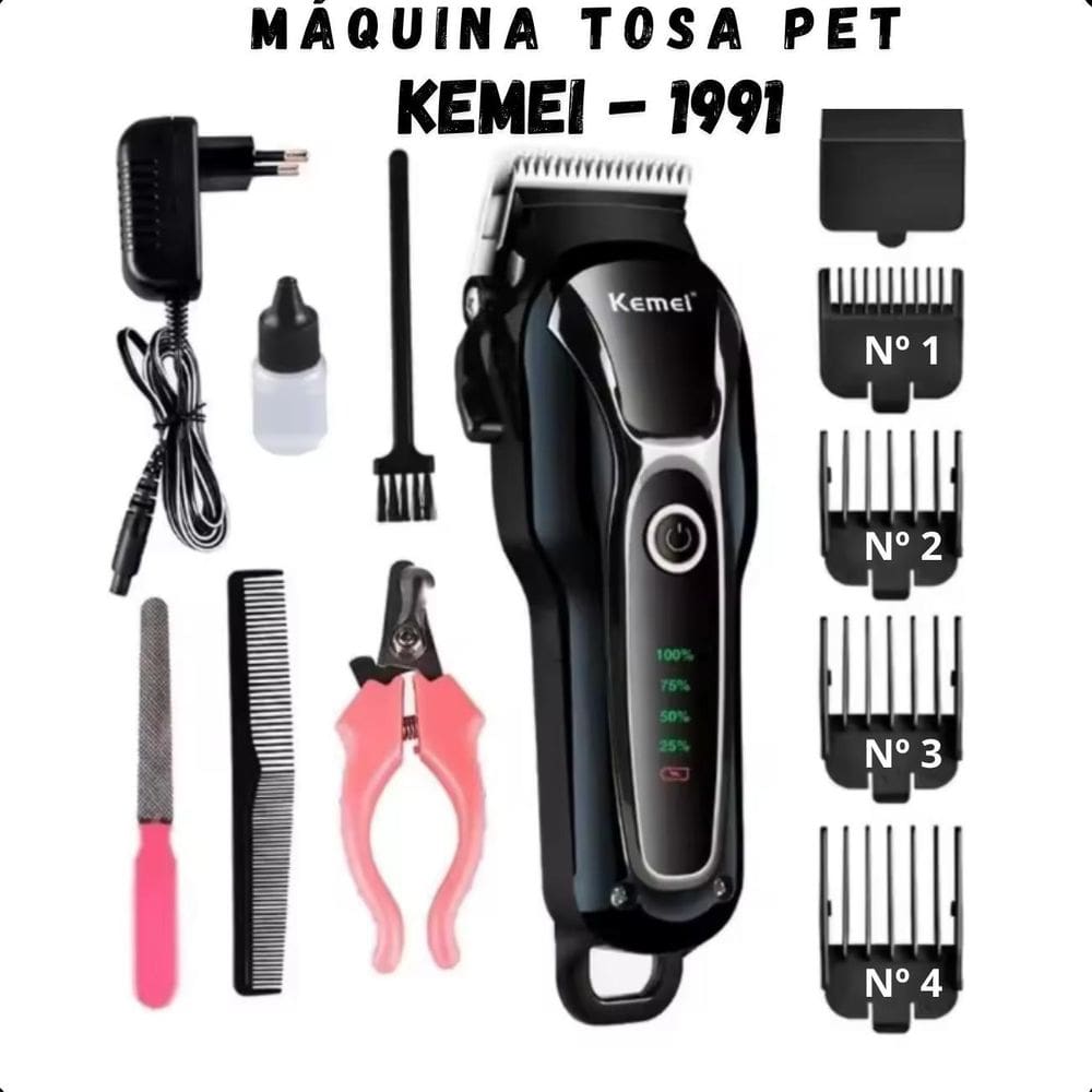 Kemei Km-1991 Aparador Silencioso Para Gatos E Cães