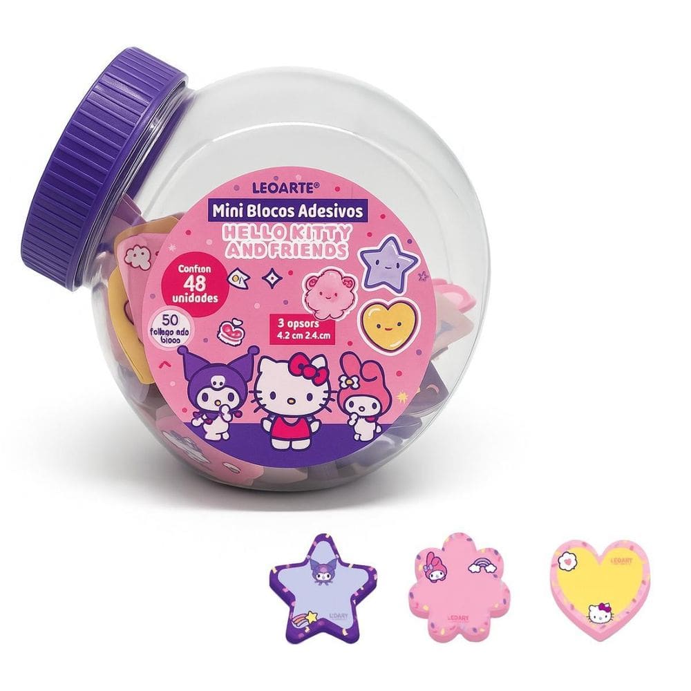 Kit 48 Mini Bloco Adesivo Hello Kitty E Amigos Leoarte