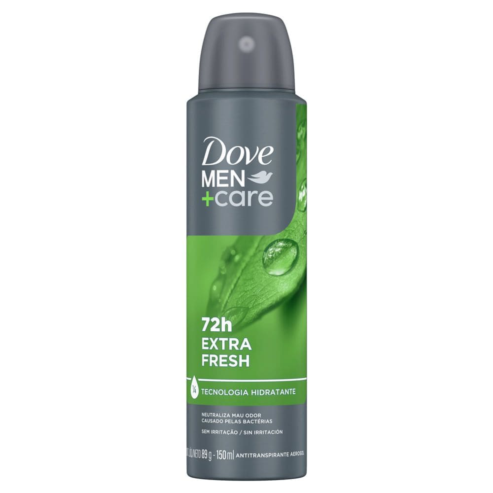 Desodorante Dove Men + Care Extra Fresh Aerosol Antitranspirante 72h com 150ml