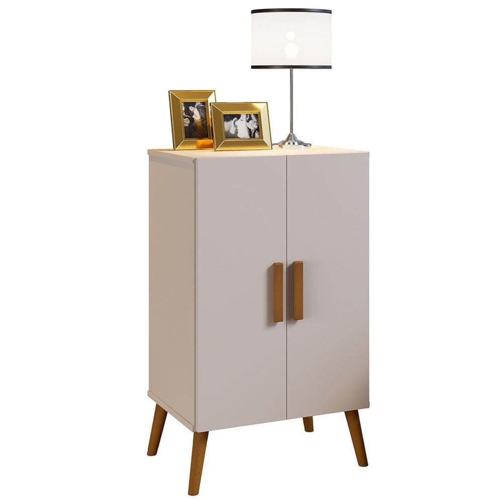 Armário Multiuso Sapateira Pés Retrô 2 Portas Carly