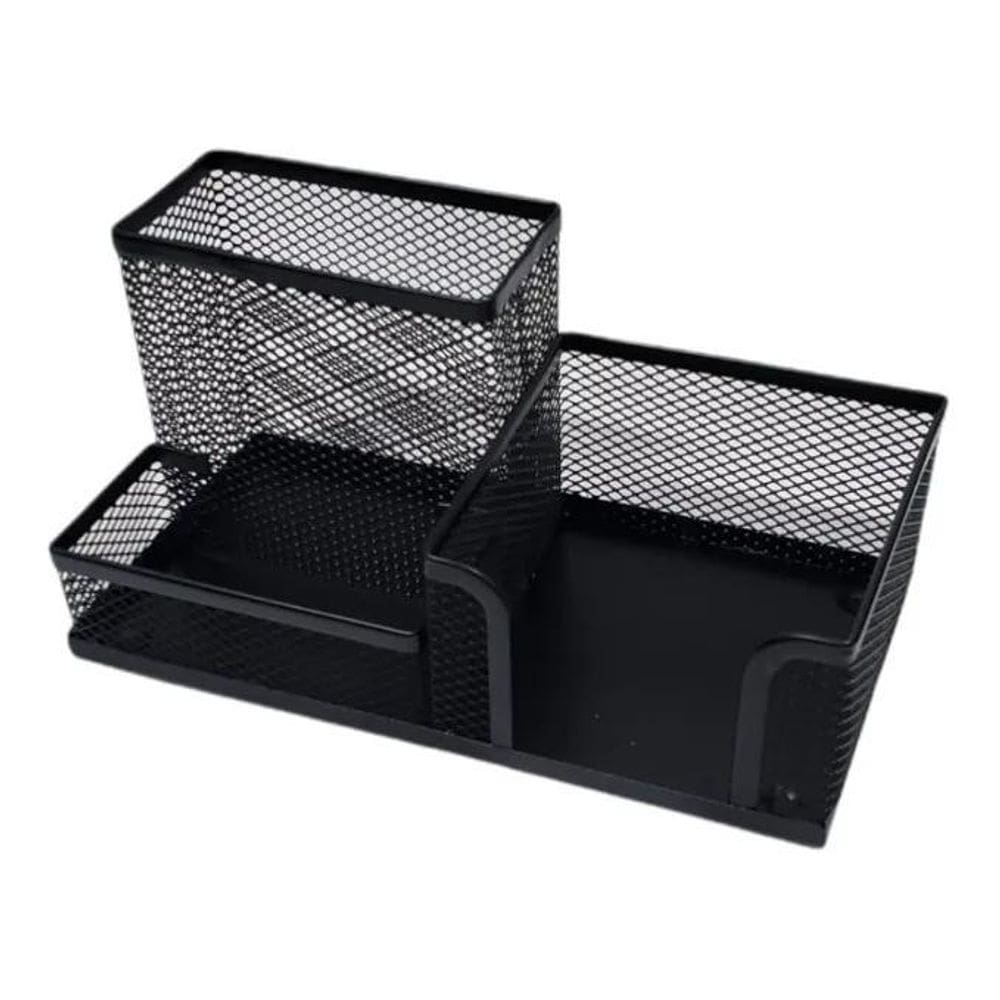 2X Organizador De Mesa Aramado Porta Canetas Lápis Papel Cli