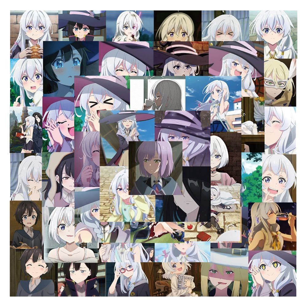 Adesivos Wanderings Witchs, vinil impermeável, anime, 62 unidades