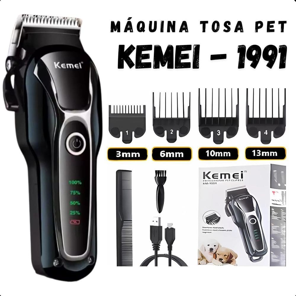 Kemei Km-1991 Aparador Silencioso Compacto Para Cães