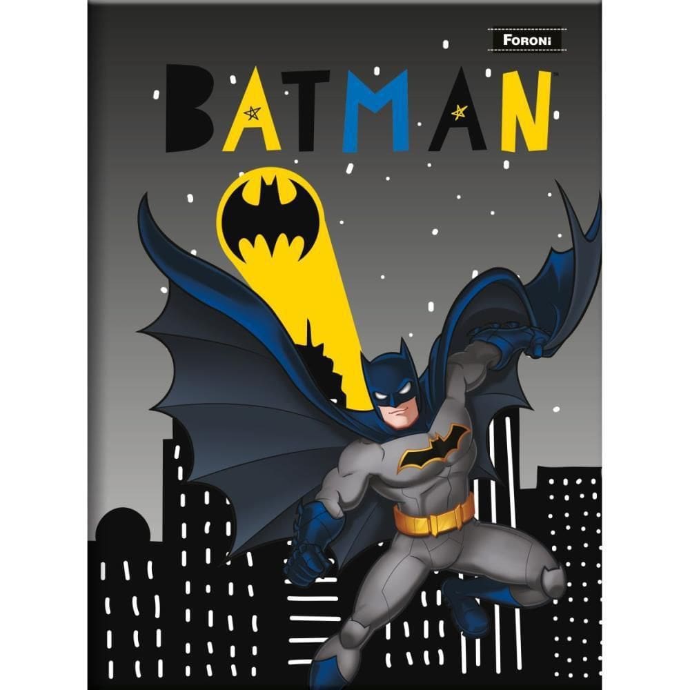 Caderno Brochurão Capa Dura Batman 80Fls Pacote Com 05