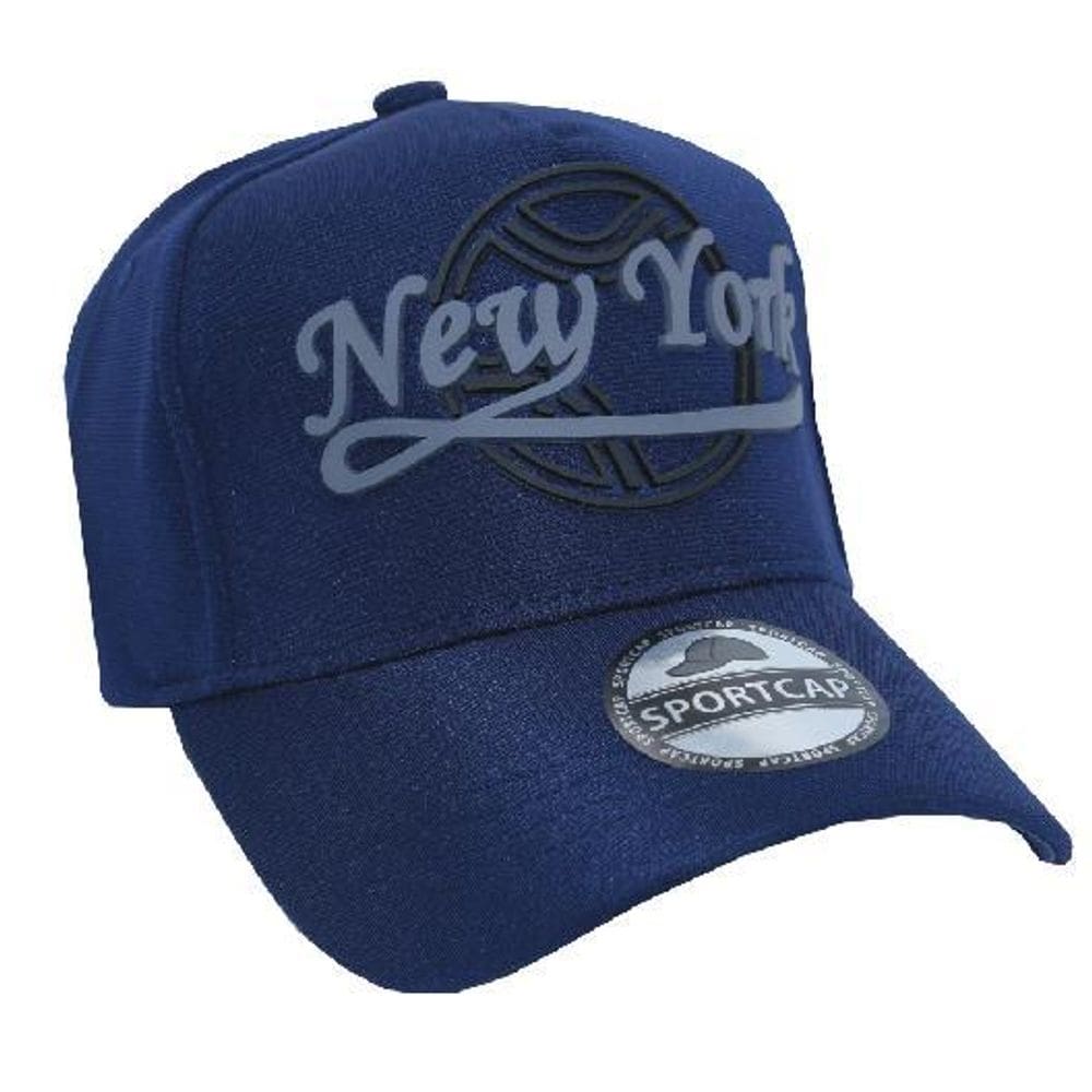 Bone New York Ny Logo Emborrachado Chapeu Beisebol Aba Curva