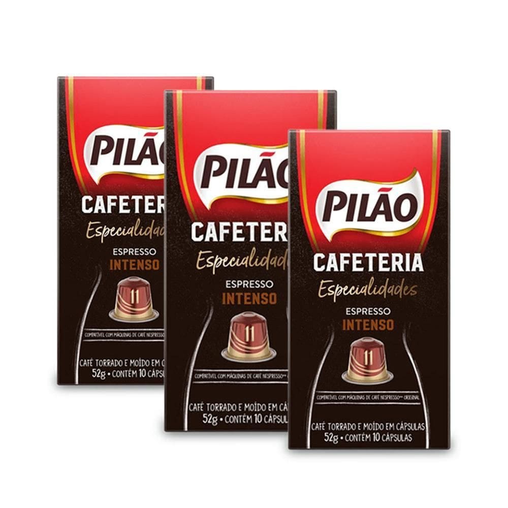 30 Cápsulas Café Pilão Nespresso Intenso Especialidades