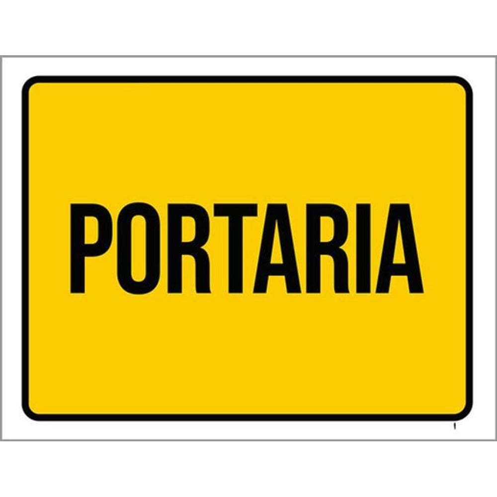 Kit 10 Placas Portaria Setor Amarela