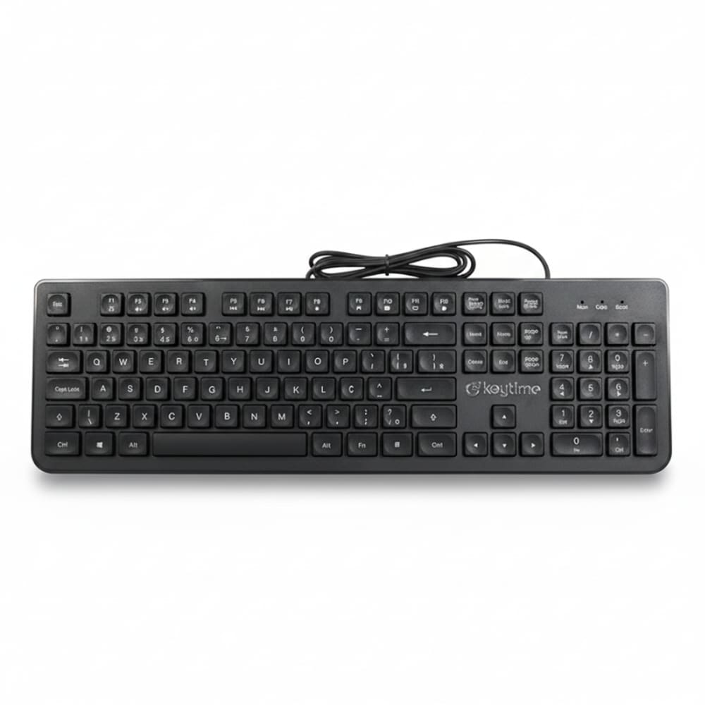 Teclado Office Keytime MM ProBoard Membrana USB 2.0 Full Size Preto - KYT00011