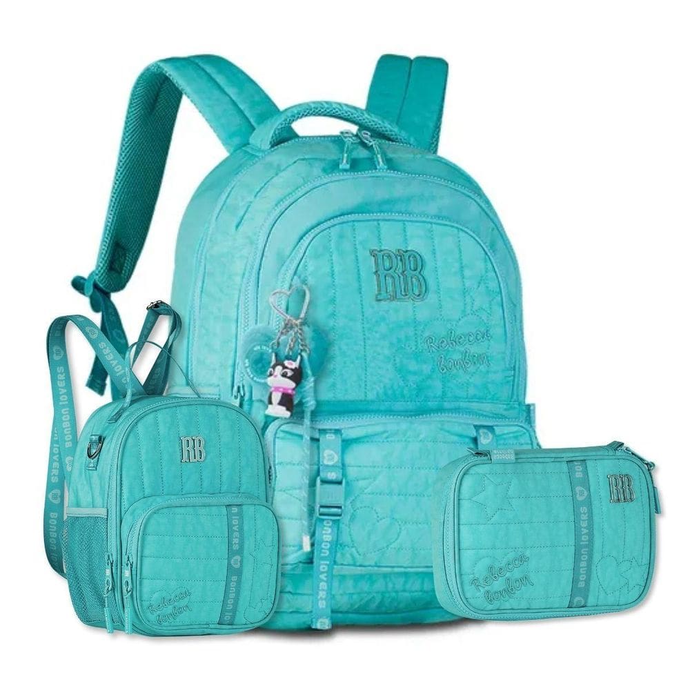 Mochila Com Lancheira 2 Em 1 E Estojo Box Rebecca Bonbon