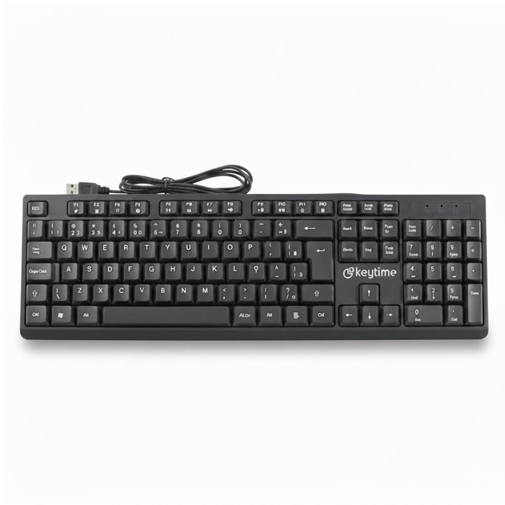 Teclado Office Membrana Keytime TypeFlow Full Size USB 2.0 Preto - KYT00009