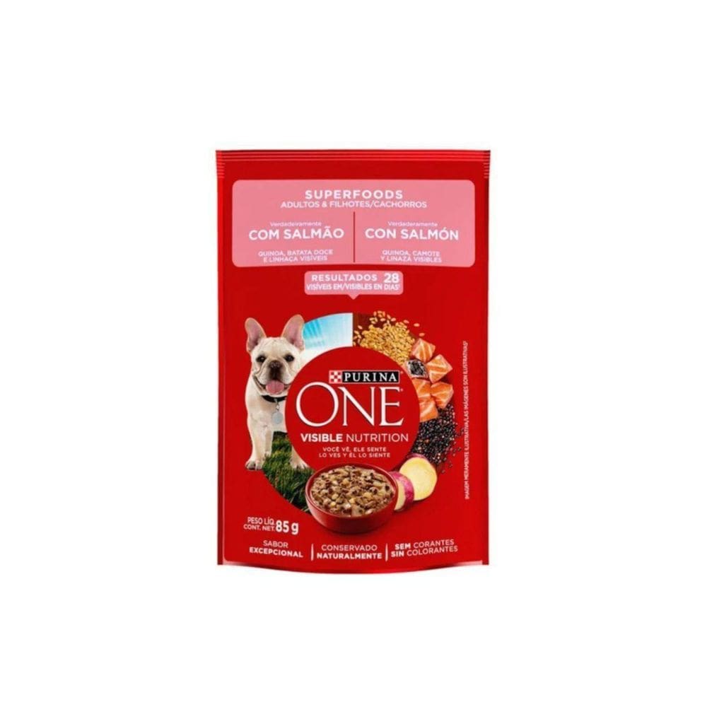 Ração Úmida Para Cães One Superfoods Salmão 85Gr