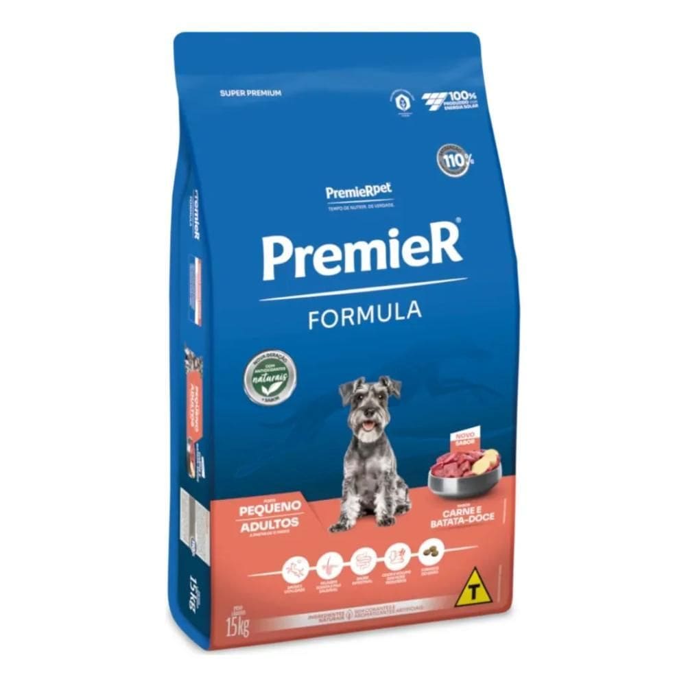 Premier Formula Caes Adultos Porte Pq Carne Batata Doce 15Kg