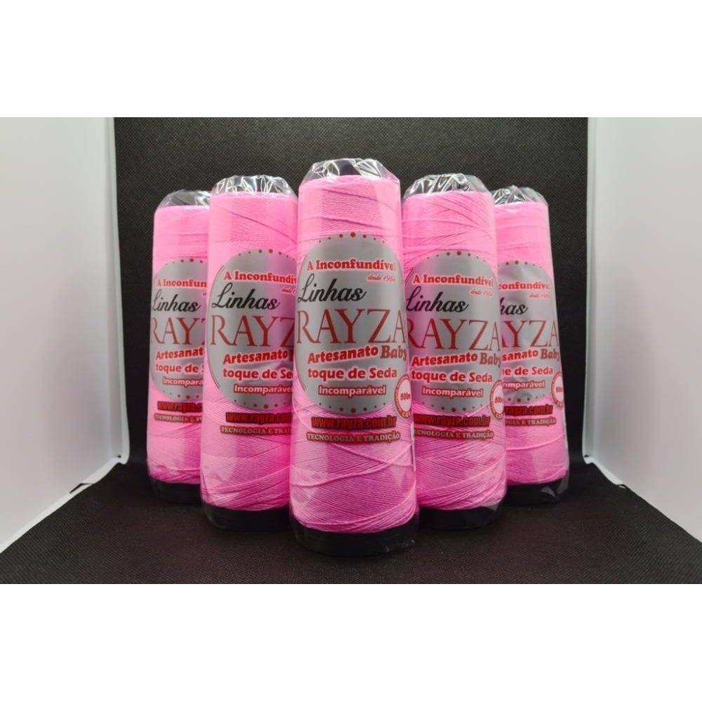 Linha Rayza Artesanato Fluo Baby Fina Tex 144-Rosa Fluo
