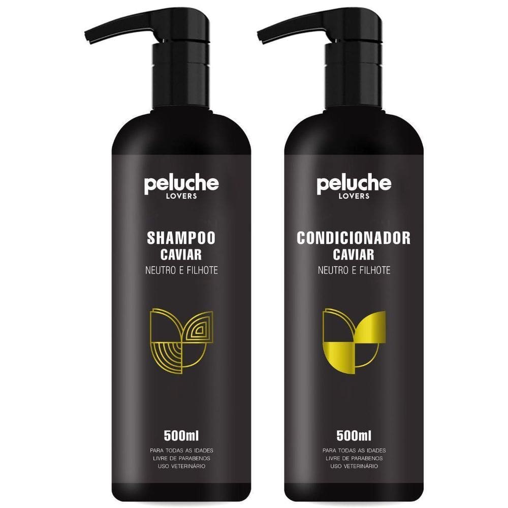 Shampoo E Condicionador Cães E Gatos Pet Peluche Caviar