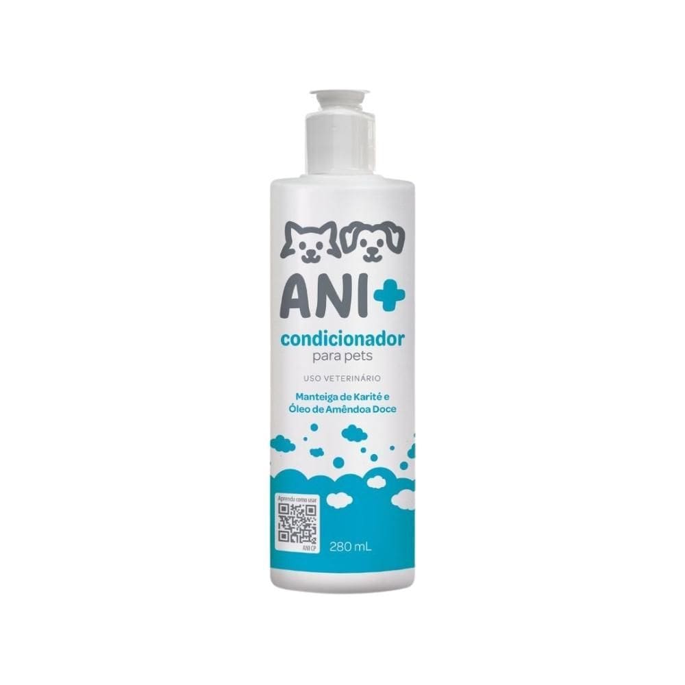 Condicionador Ani+ Cães E Gatos Karité E Óleo Amêndoas 280Ml