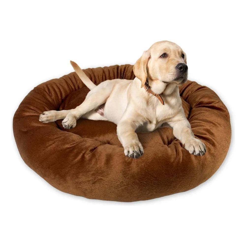 2X Caminha Pet Redonda De Pelúcia Para Cachorros E Gatos G C