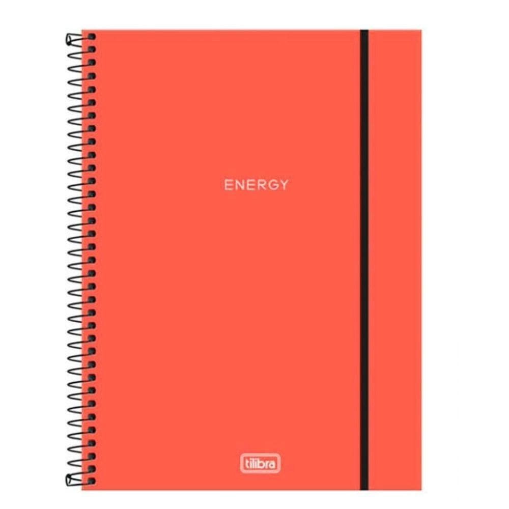 Caderno Espiral Universitário A4 10 Matérias 160 Folhas Capa Dura Energy Neon Tilibra Estampa 1