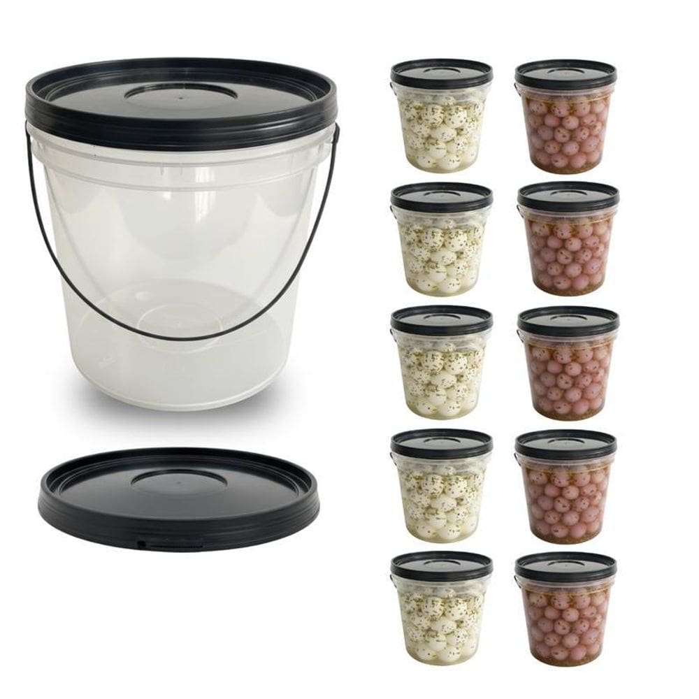 Balde Para Racao 3.2 Litros Transparente - 10 Pçs