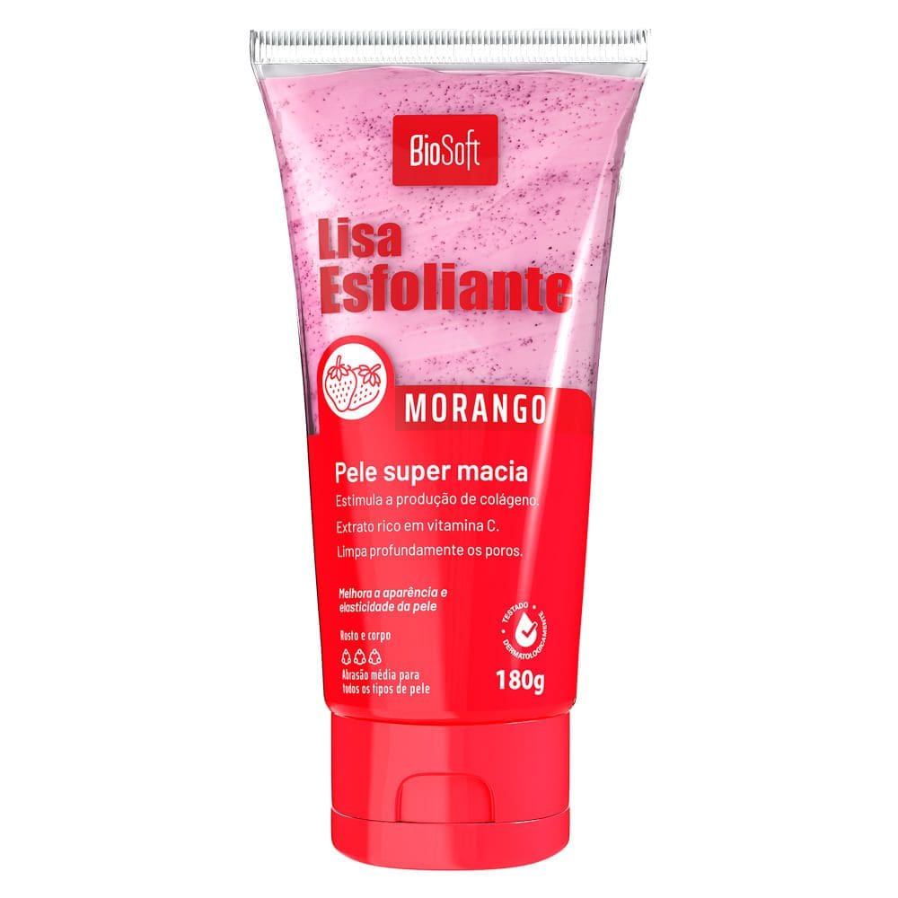 Lisa Esfoliante Corporal Bio Soft Morango 180g