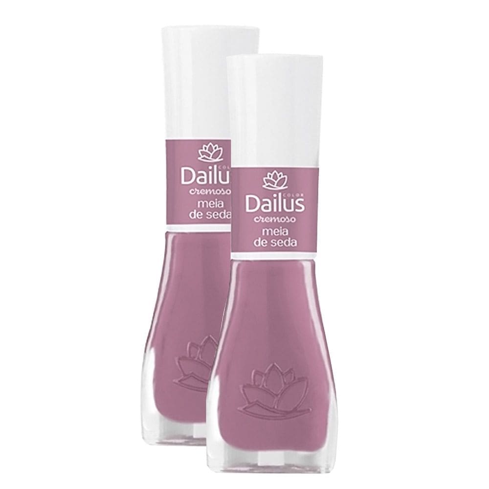 Kit 2 Esmalte Dailus Color Cor Meia de Seda com 8ml