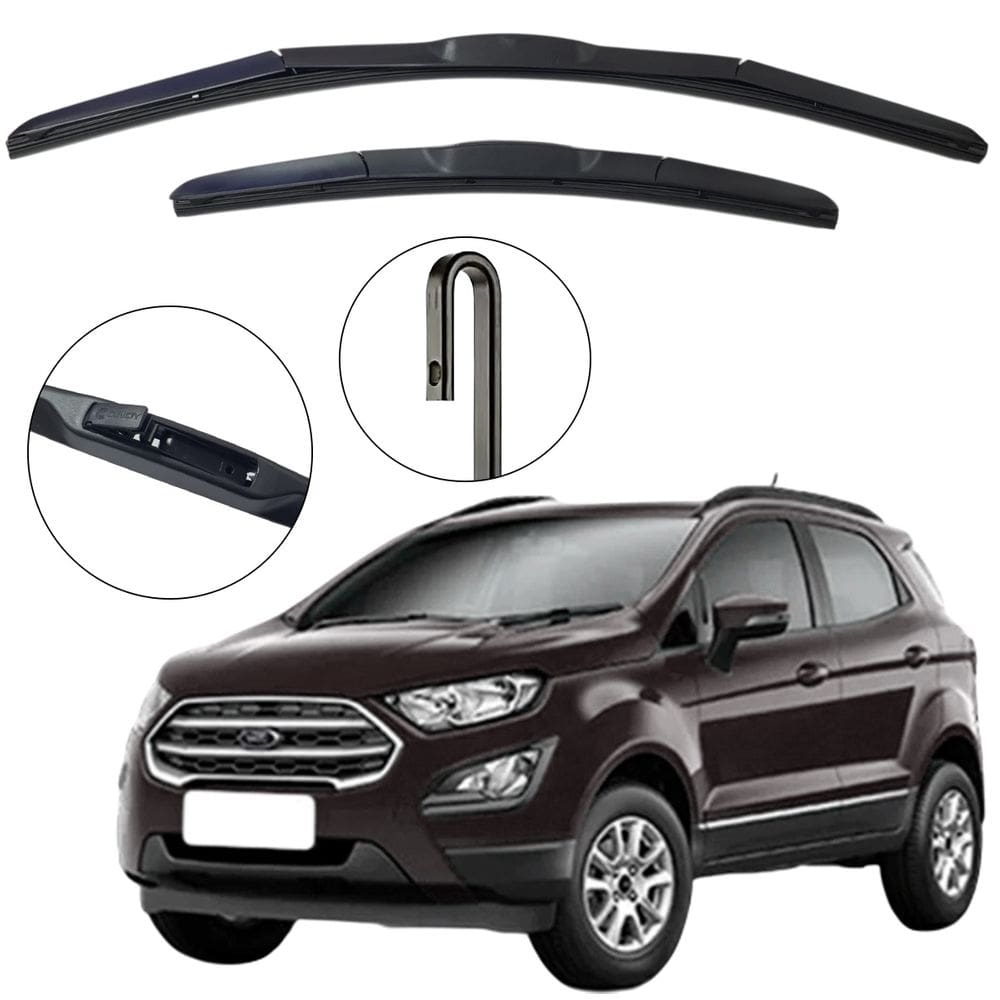 Kit Palheta Dianteira Ecosport 2018 a 2021 Limpador de Parabrisa de Silicone