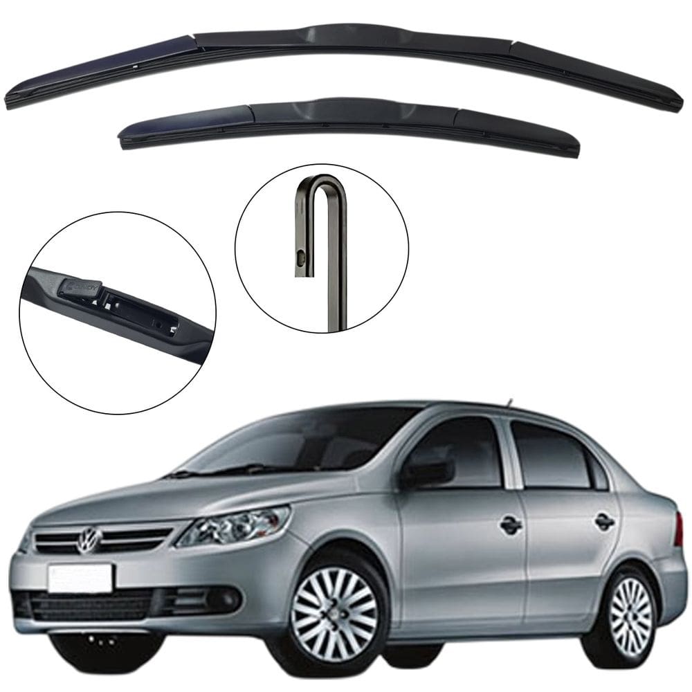 Kit Palheta Dianteira Voyage G5 2009 a 2012 Limpador de Parabrisa de Silicone