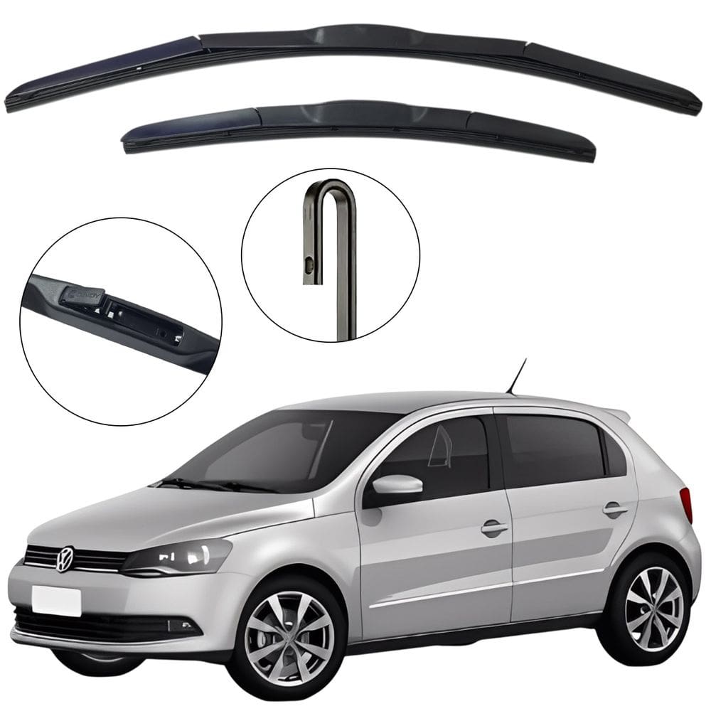 Kit Palheta Dianteira Gol G7 2016 a 2019 Limpador de Parabrisa de Silicone