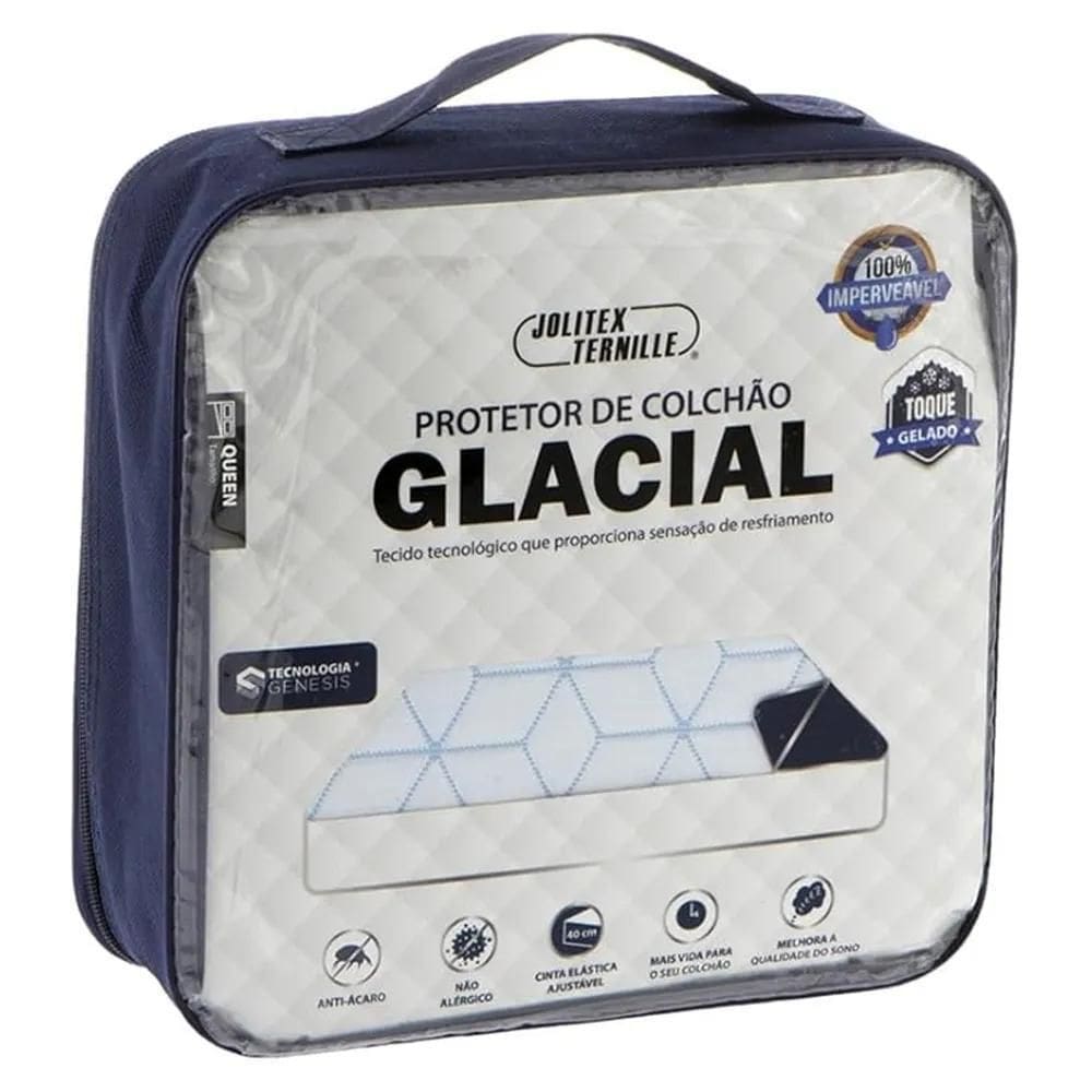 Protetor De Colchão Solteiro Impermeável Glacial - Jolitex