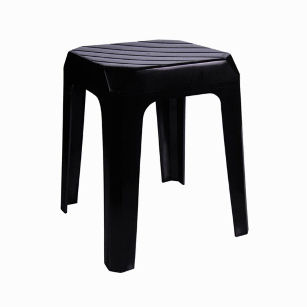 Banqueta Plástica 140K Reforçada Preta 34X34X41Cm Bf3 Astra