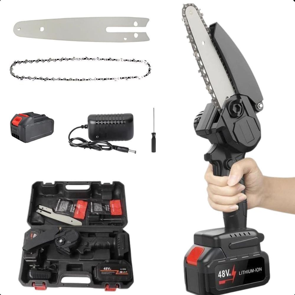 Serra Elétrica 48V Compacta Corte Eficiente