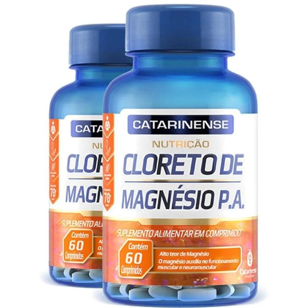 Kit 2 Cloreto De Magnésio P.A. Catarinense 60 Cápsulas
