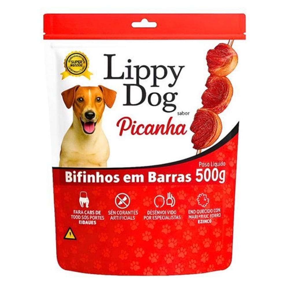 Bifinho Carne Picanha 500G Petisco Snack Cães Premium Adulto