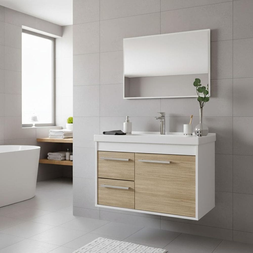 Armário Para Banheiro Mdf + Cuba + Espelho Potenza Berlin