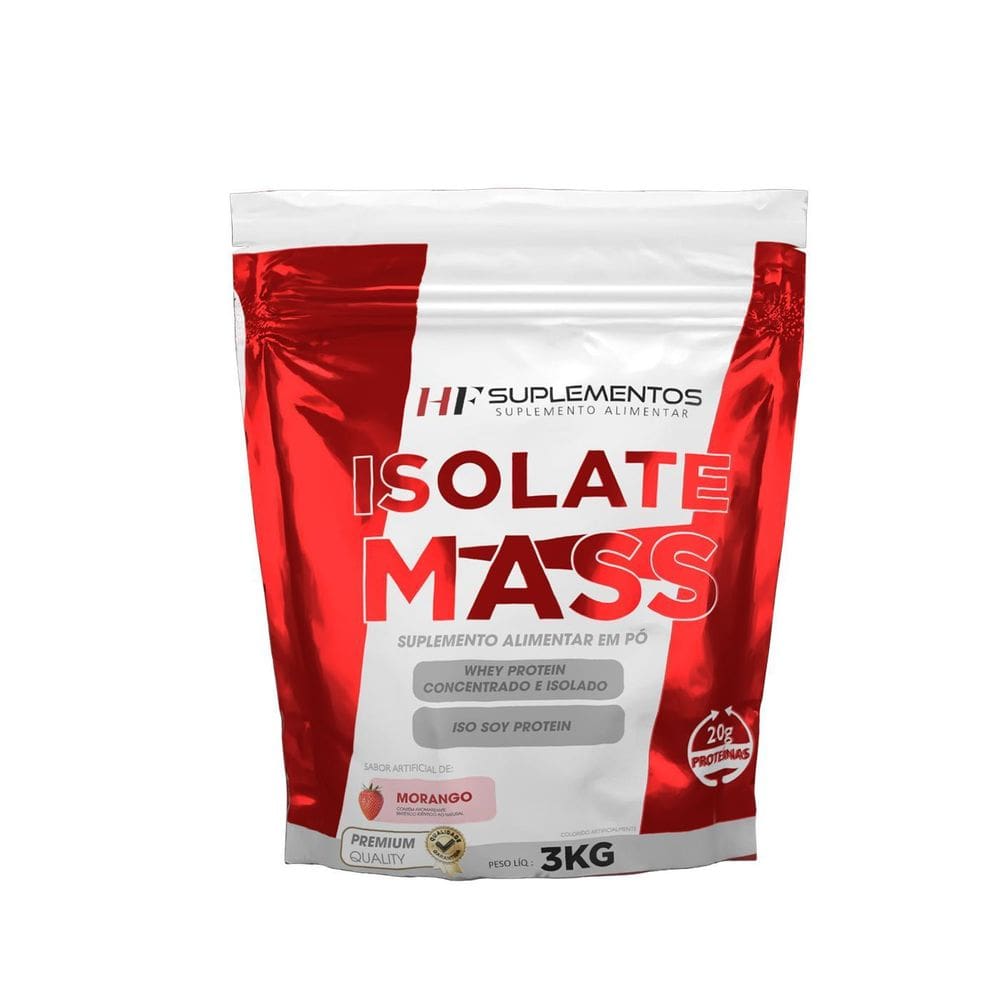 Hipercalorico Isolate Mass 3Kg Morango Hf Suplementos